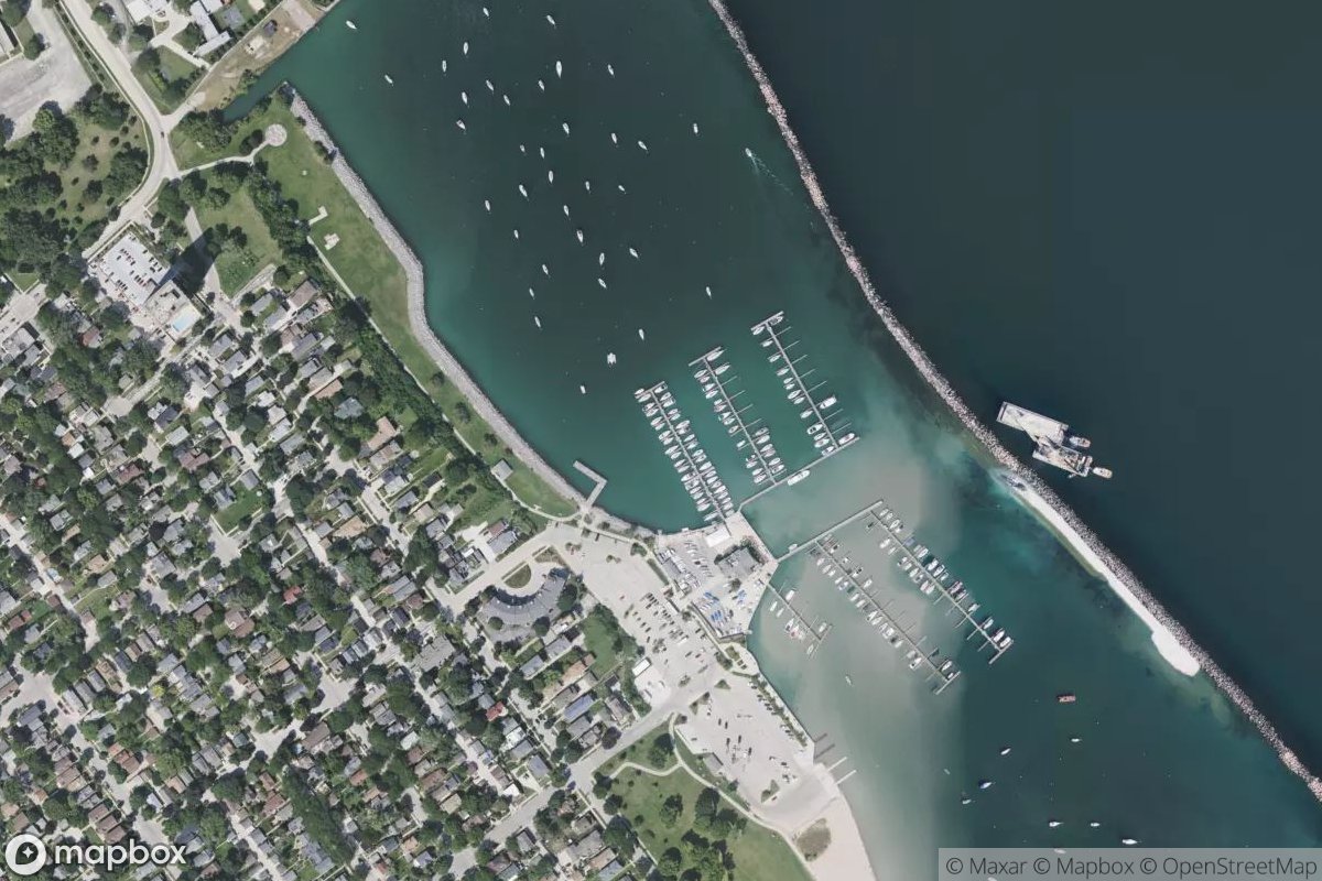 Satellite view of Marina at 42.9983, -87.8835
