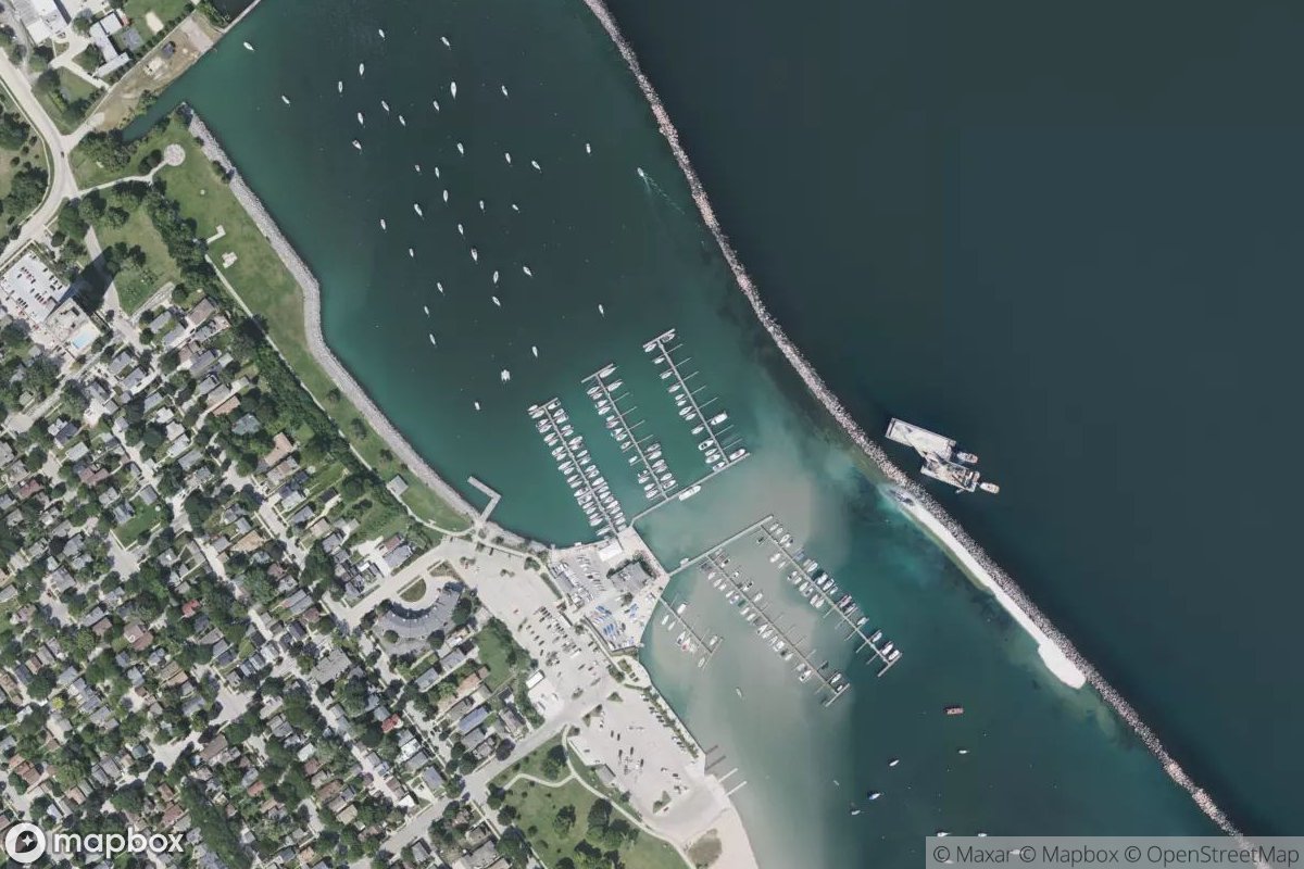 Satellite view of Marina at 42.9984, -87.8825