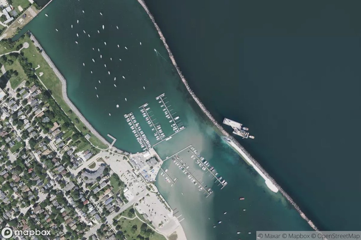 Satellite view of Marina at 42.9985, -87.8817