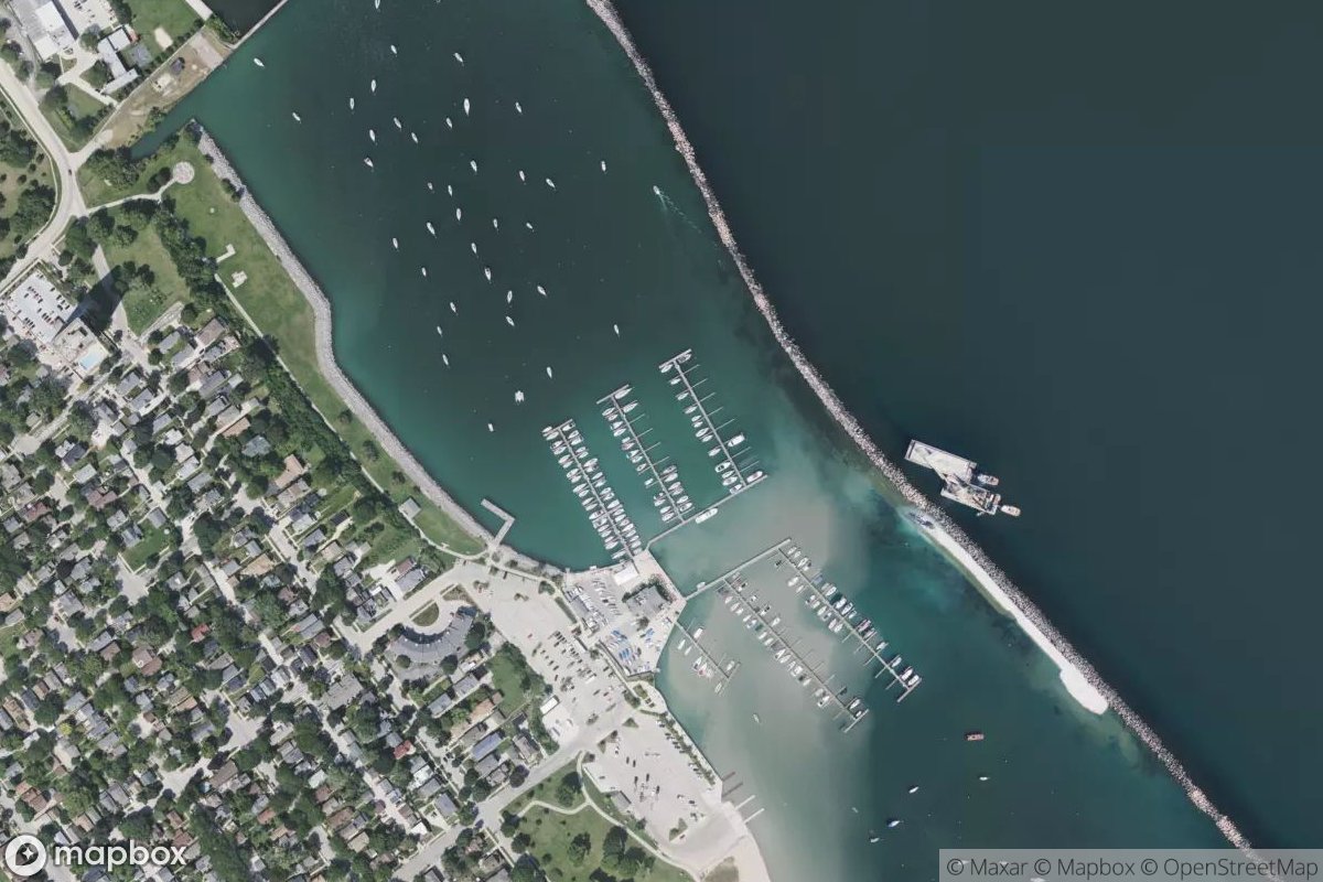 Satellite view of Marina at 42.9985, -87.8826