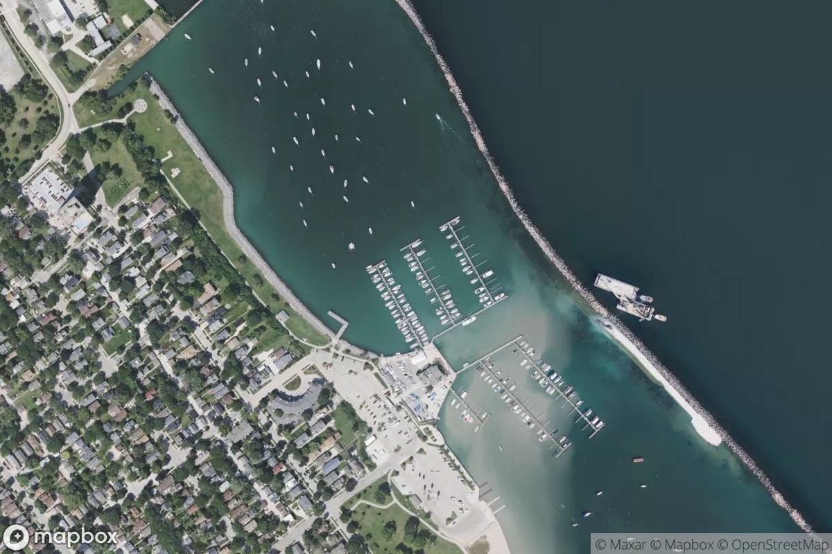 Satellite view of Marina at 42.9985, -87.8830