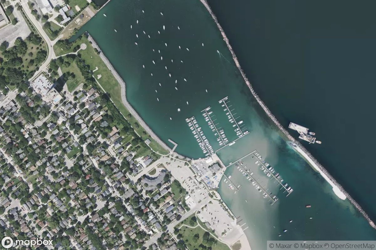 Satellite view of Marina at 42.9985, -87.8836