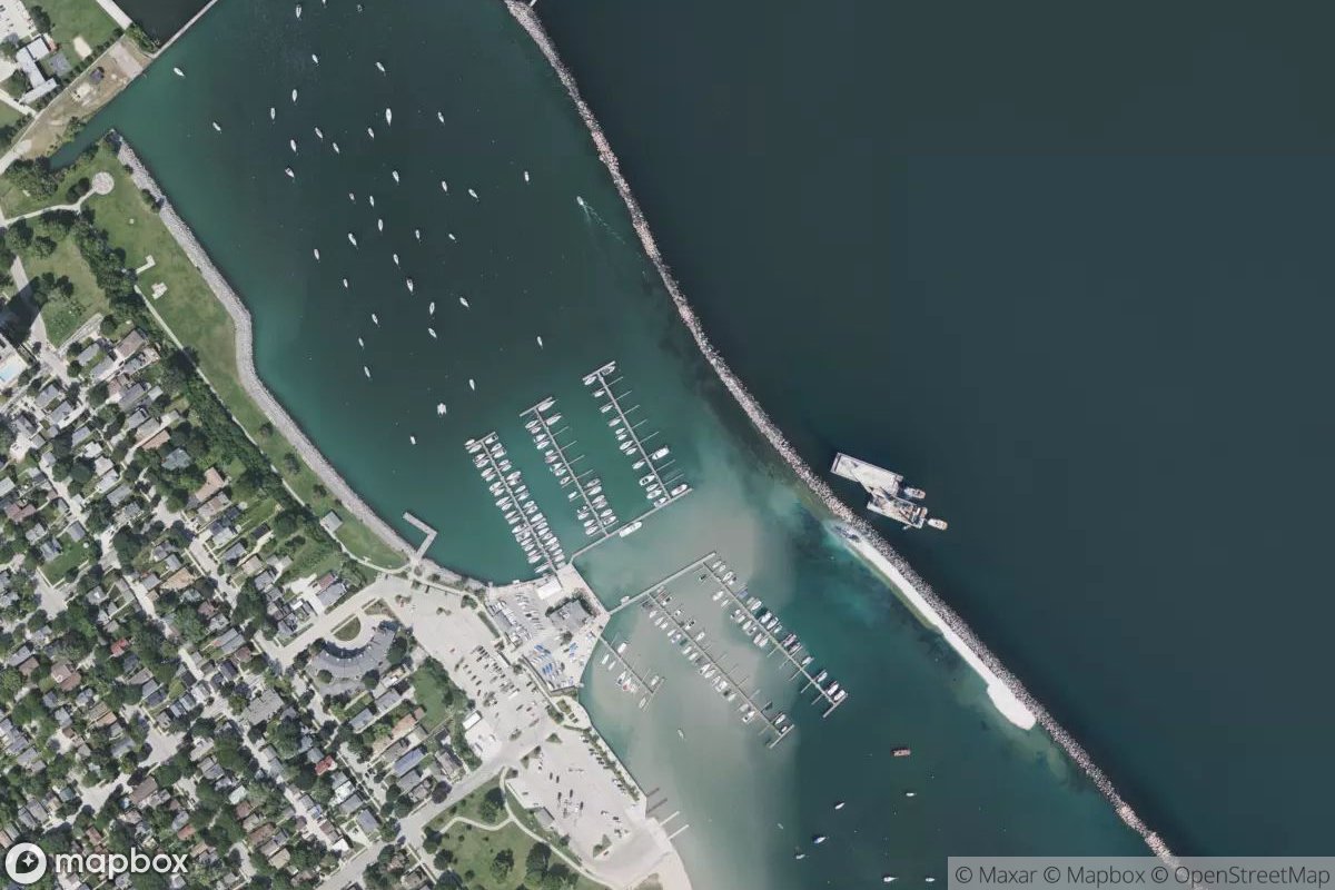 Satellite view of Marina at 42.9986, -87.8818