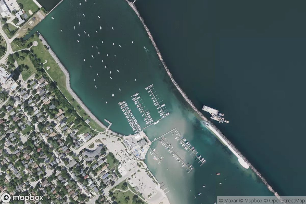 Satellite view of Marina at 42.9986, -87.8823