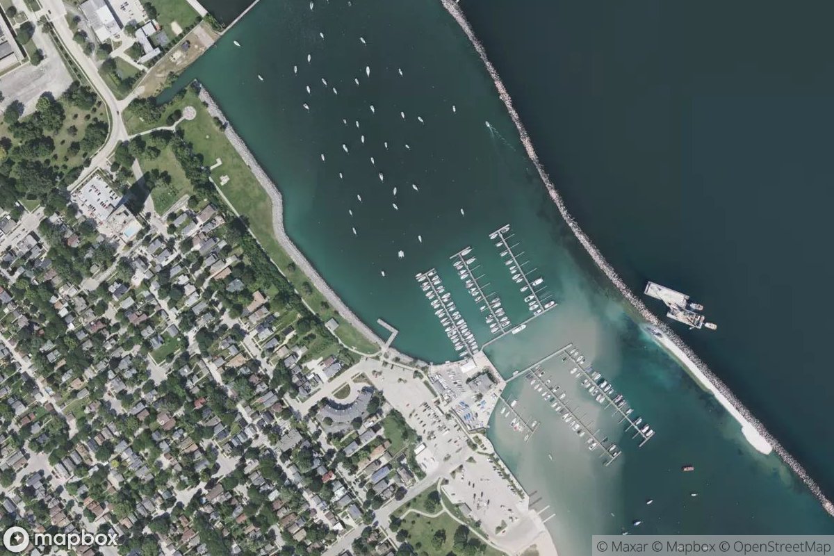Satellite view of Marina at 42.9986, -87.8837