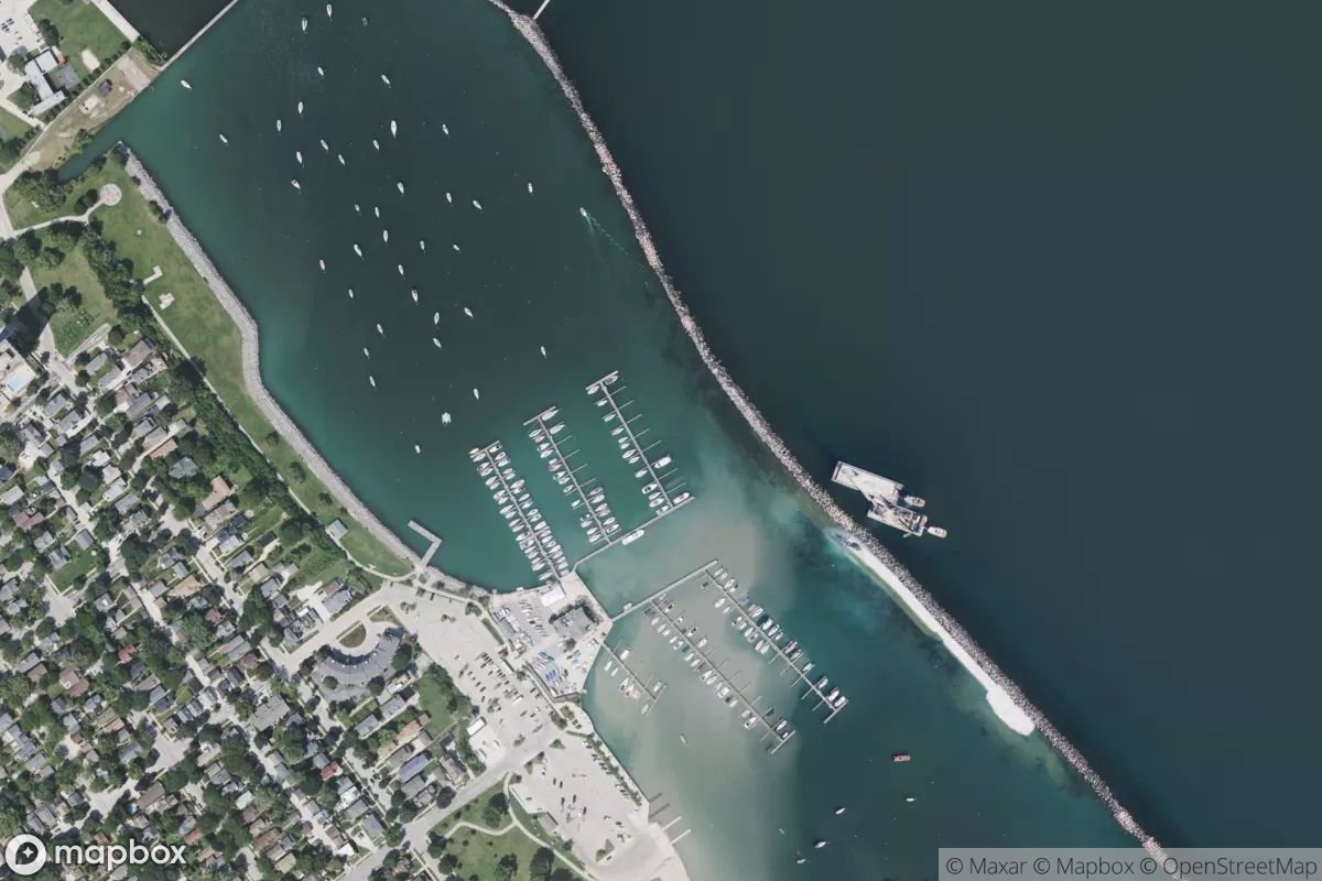 Satellite view of Marina at 42.9987, -87.8819