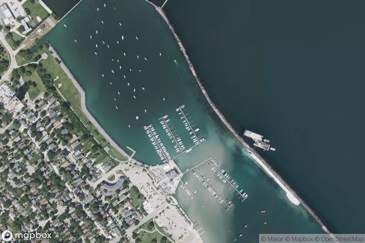 Satellite view of Marina at 42.9987, -87.8824