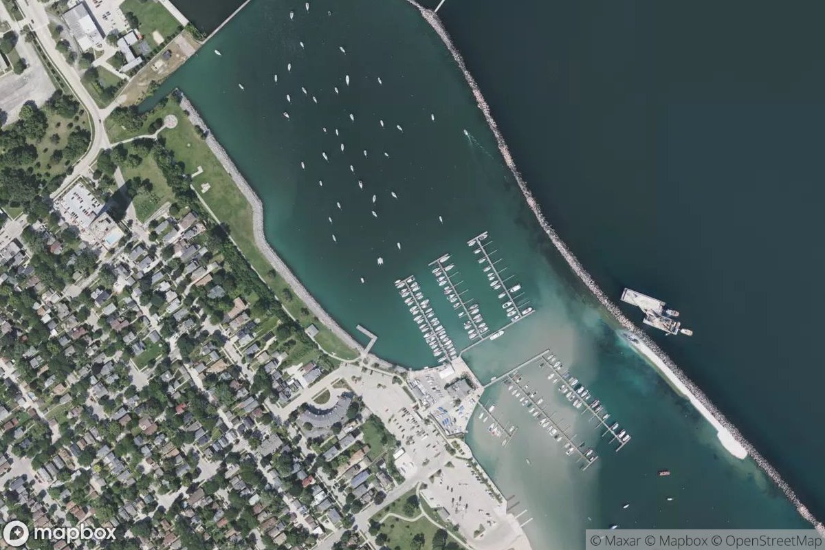 Satellite view of Marina at 42.9987, -87.8834