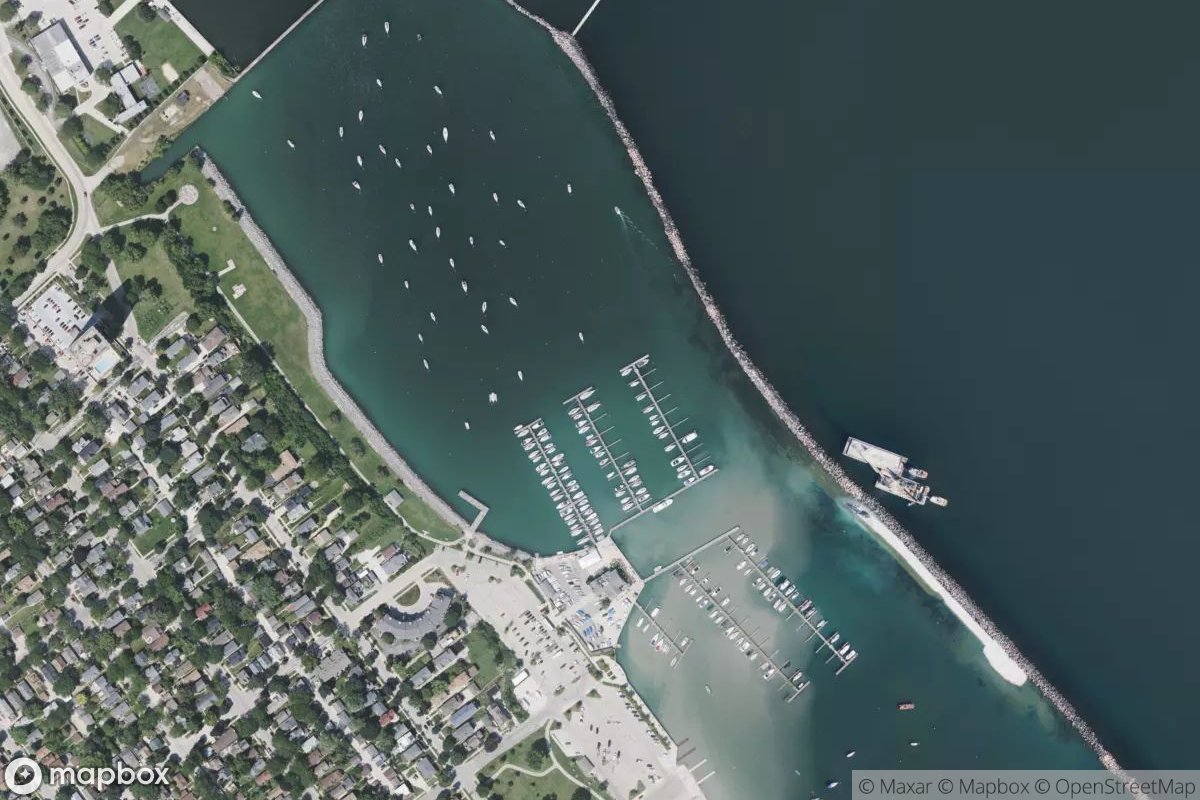 Satellite view of Marina at 42.9988, -87.8828