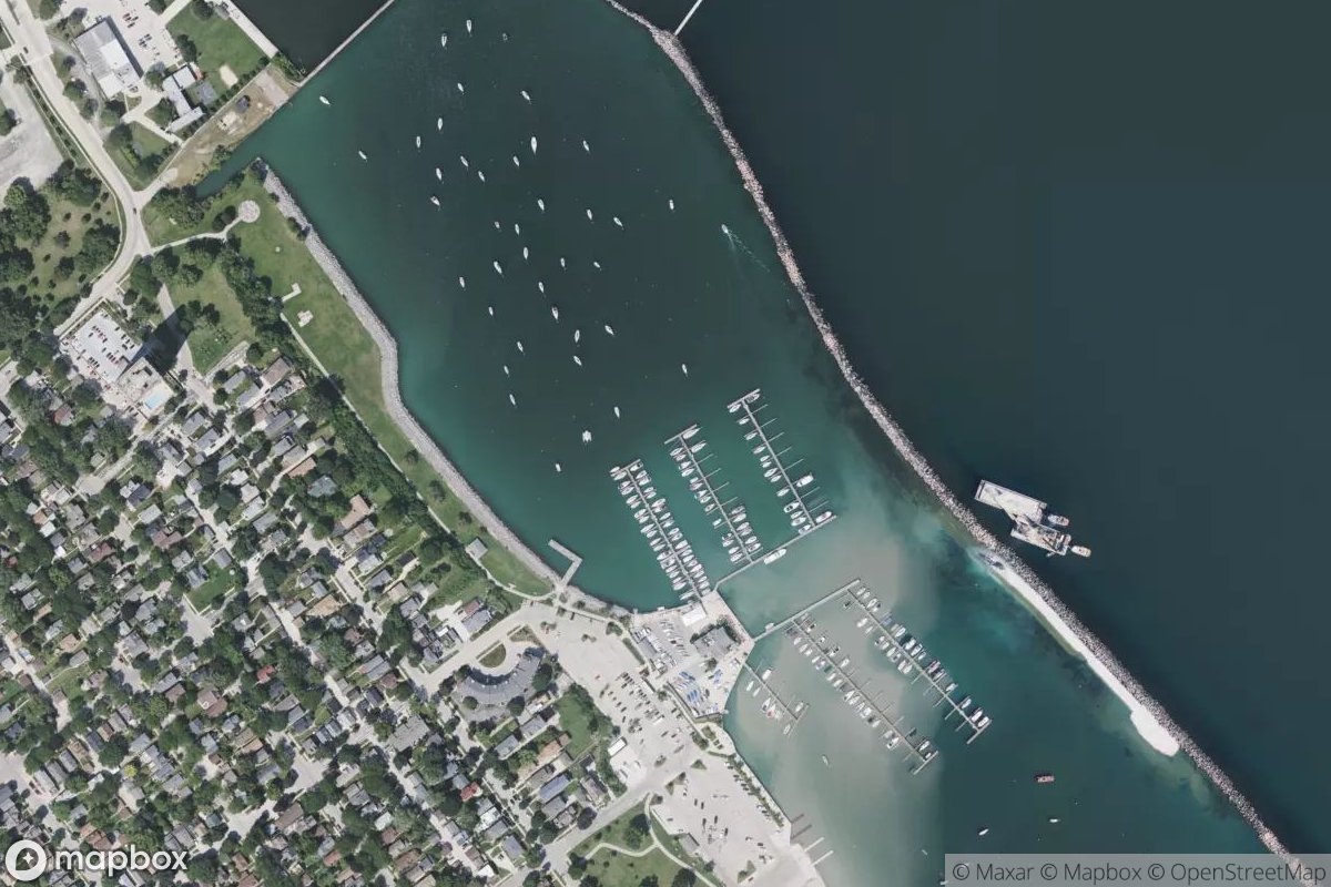 Satellite view of Marina at 42.9988, -87.8832