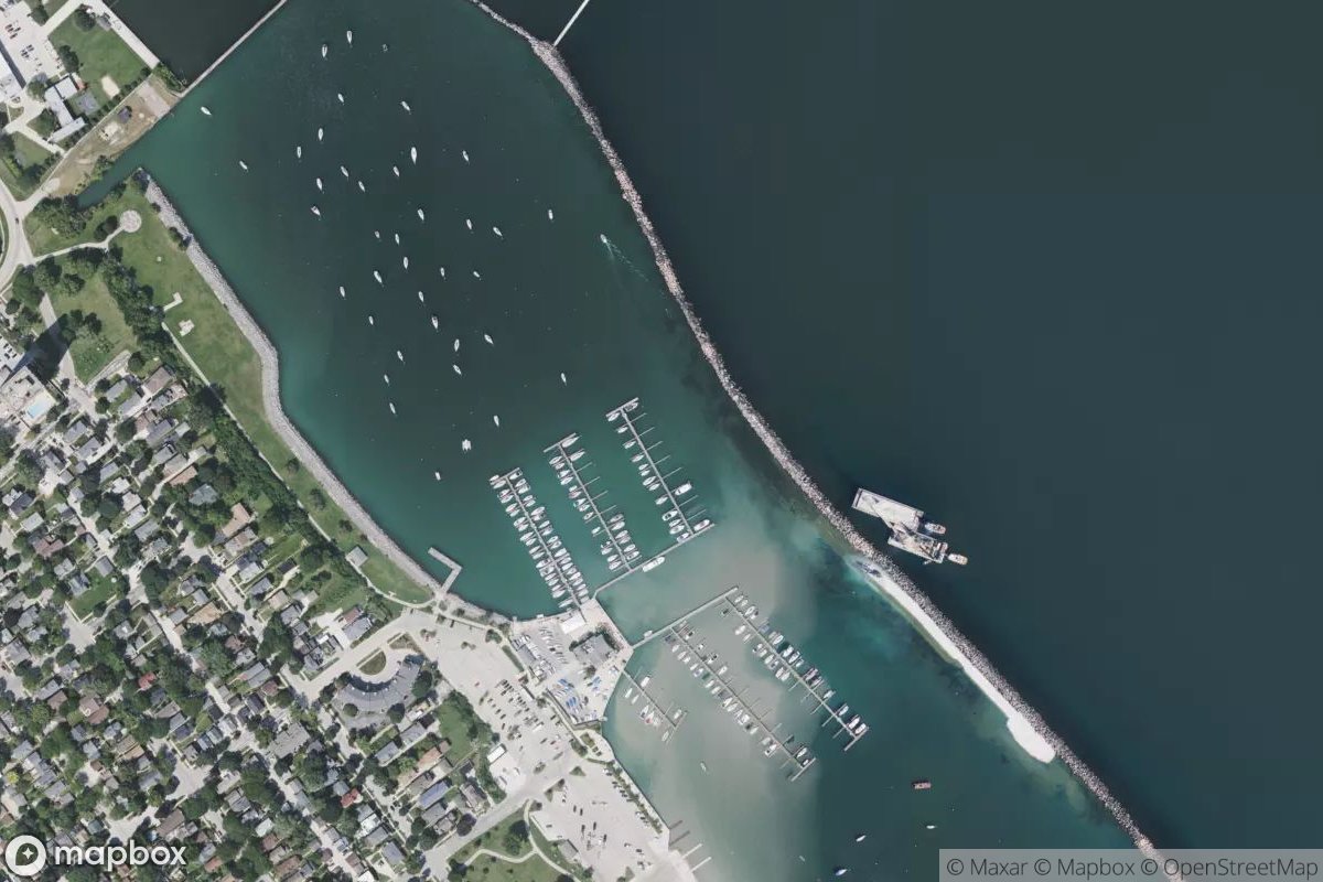 Satellite view of Marina at 42.9989, -87.8821