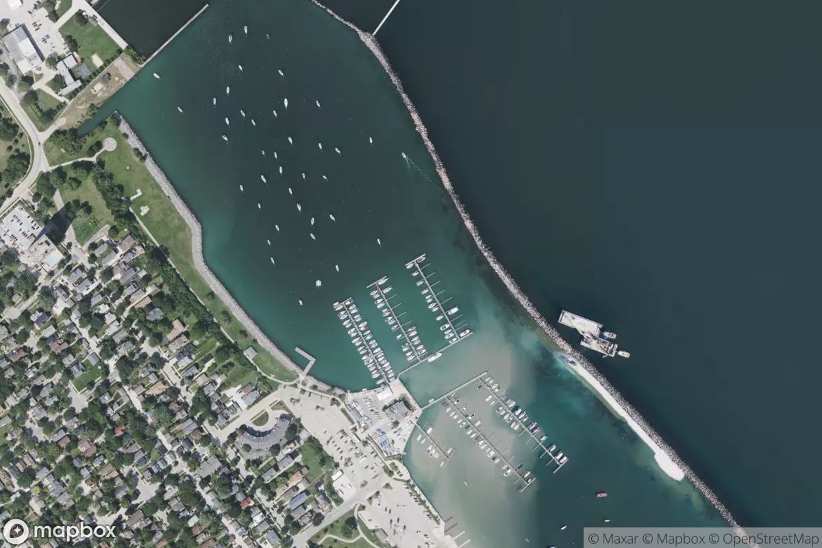 Satellite view of Marina at 42.9989, -87.8825