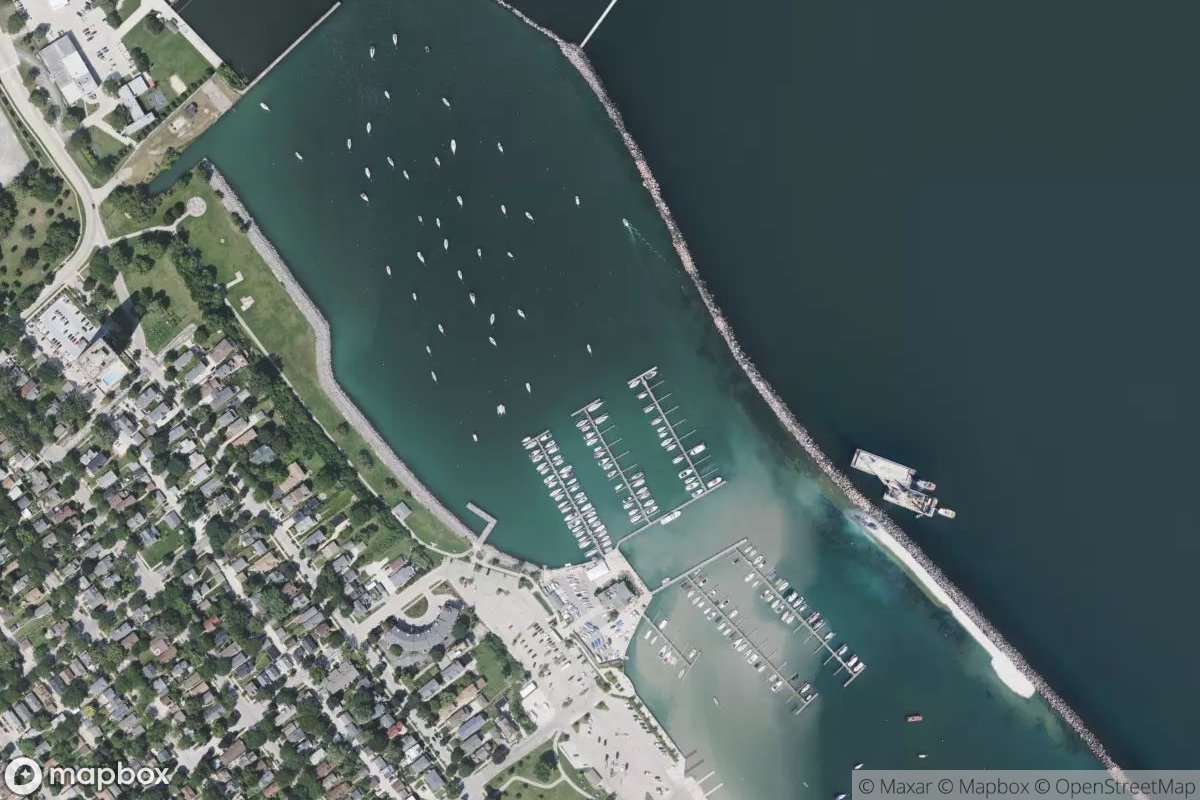 Satellite view of Marina at 42.9989, -87.8829