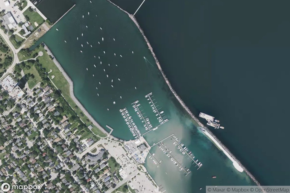 Satellite view of Marina at 42.9990, -87.8826
