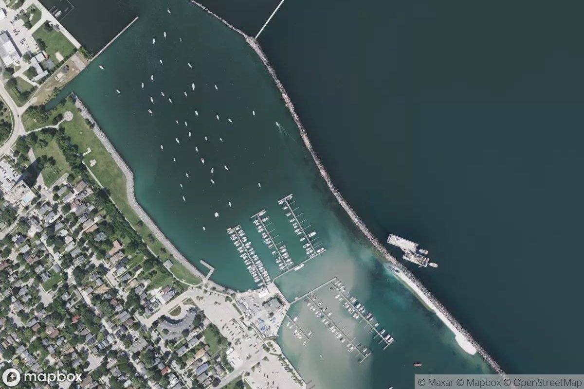 Satellite view of Marina at 42.9992, -87.8823