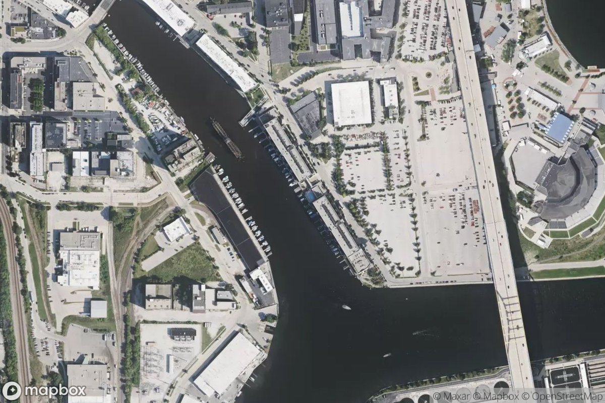 Satellite view of Marina at 43.0270, -87.9033