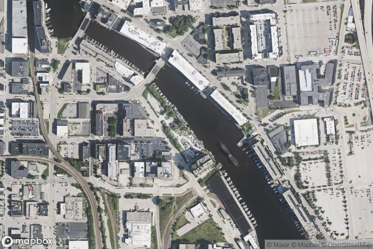 Satellite view of Marina at 43.0288, -87.9064