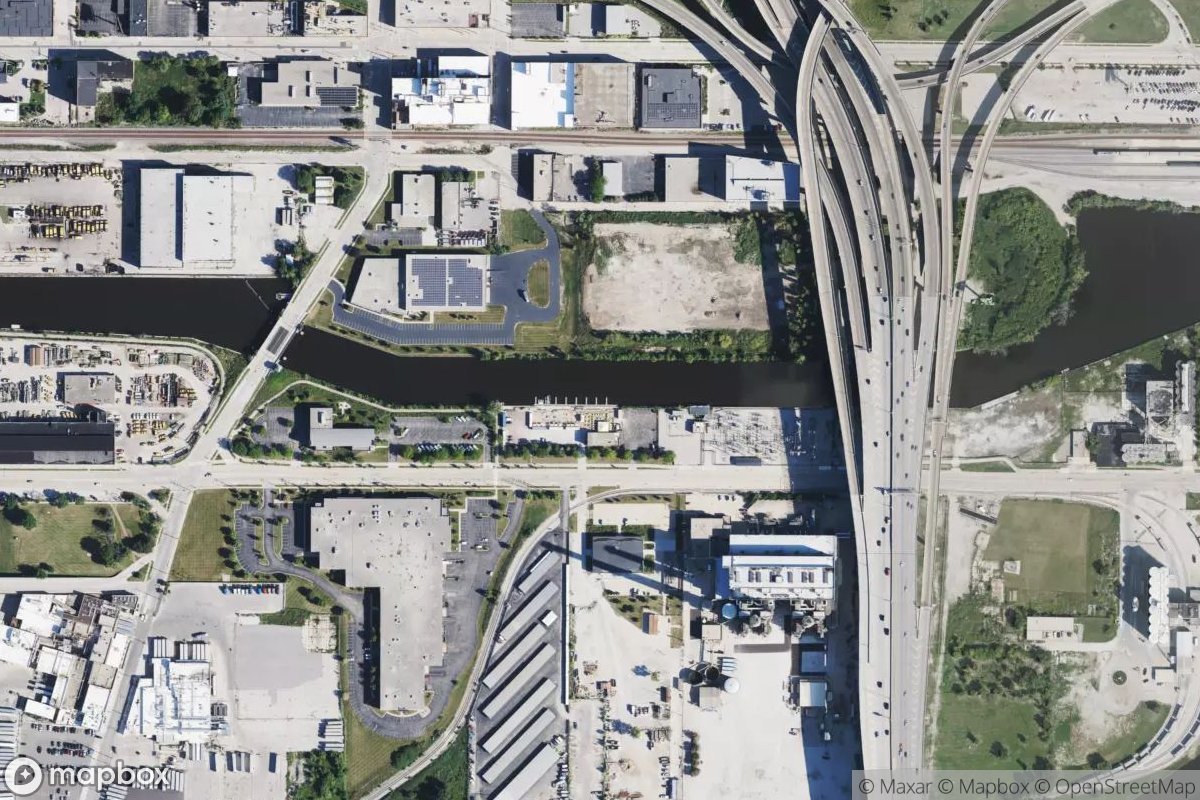 Satellite view of Marina at 43.0320, -87.9258