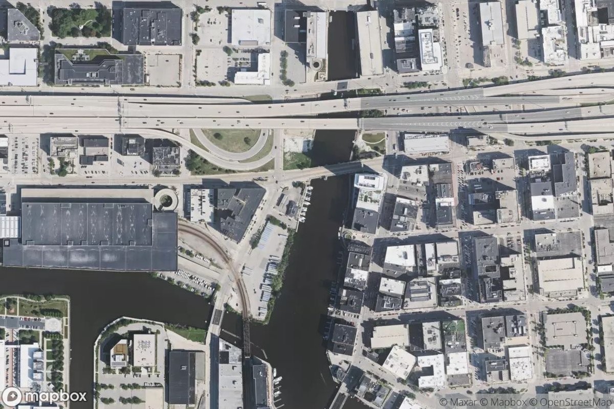 Satellite view of Marina at 43.0343, -87.9106