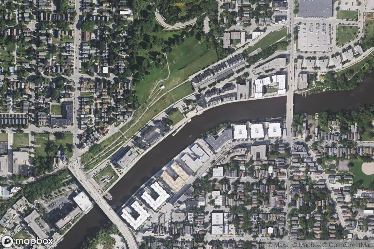 Satellite view of Marina at 43.0566, -87.9016