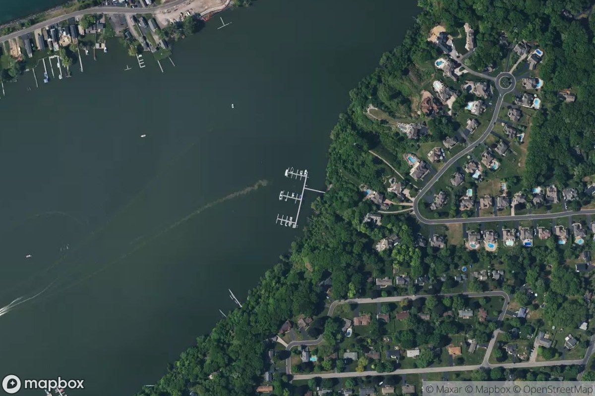 Satellite view of Marina at 43.2342, -77.5198