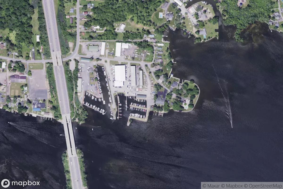 Satellite view of Marina at 43.2403, -76.1273