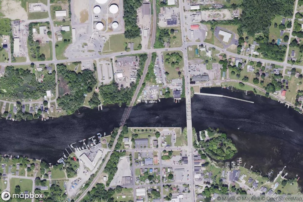 Satellite view of Marina at 43.2408, -76.1423