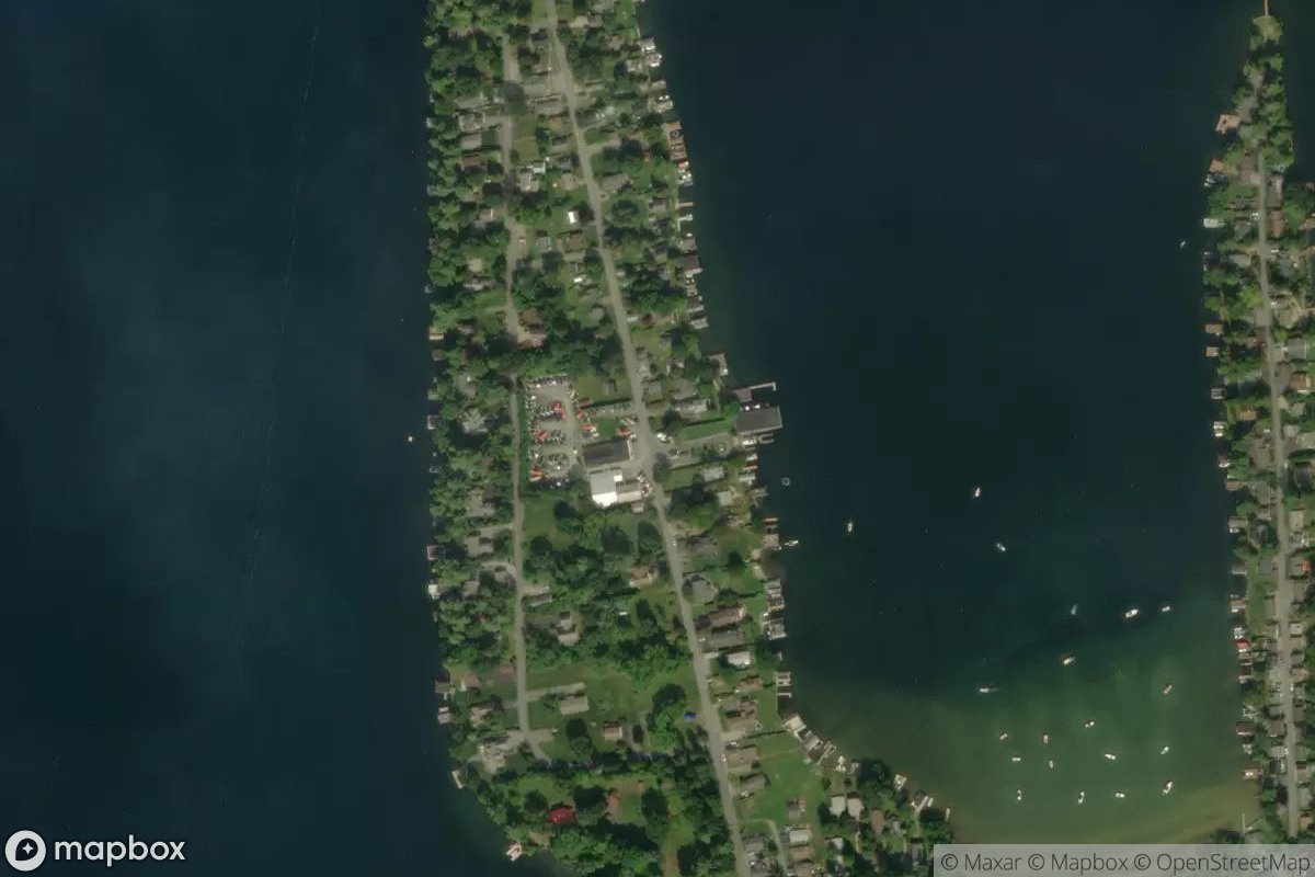 Satellite view of Marina at 43.4740, -73.6414