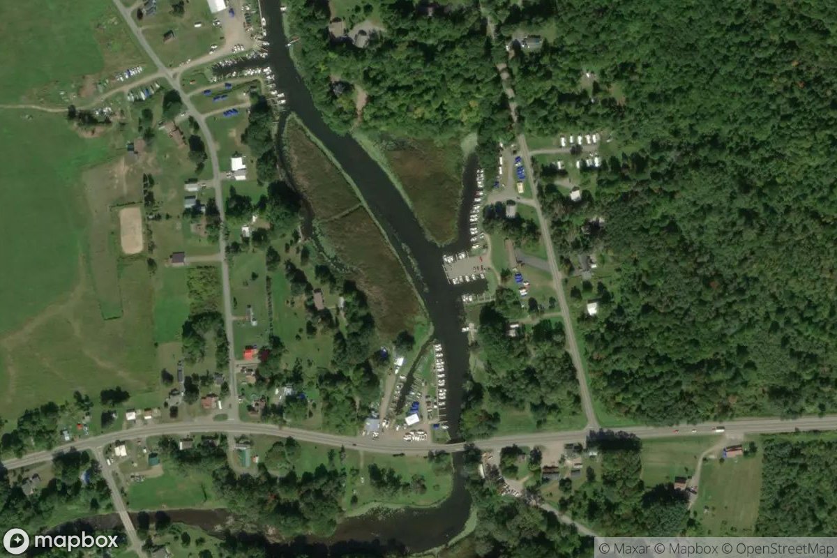 Satellite view of Marina at 43.5143, -76.2482