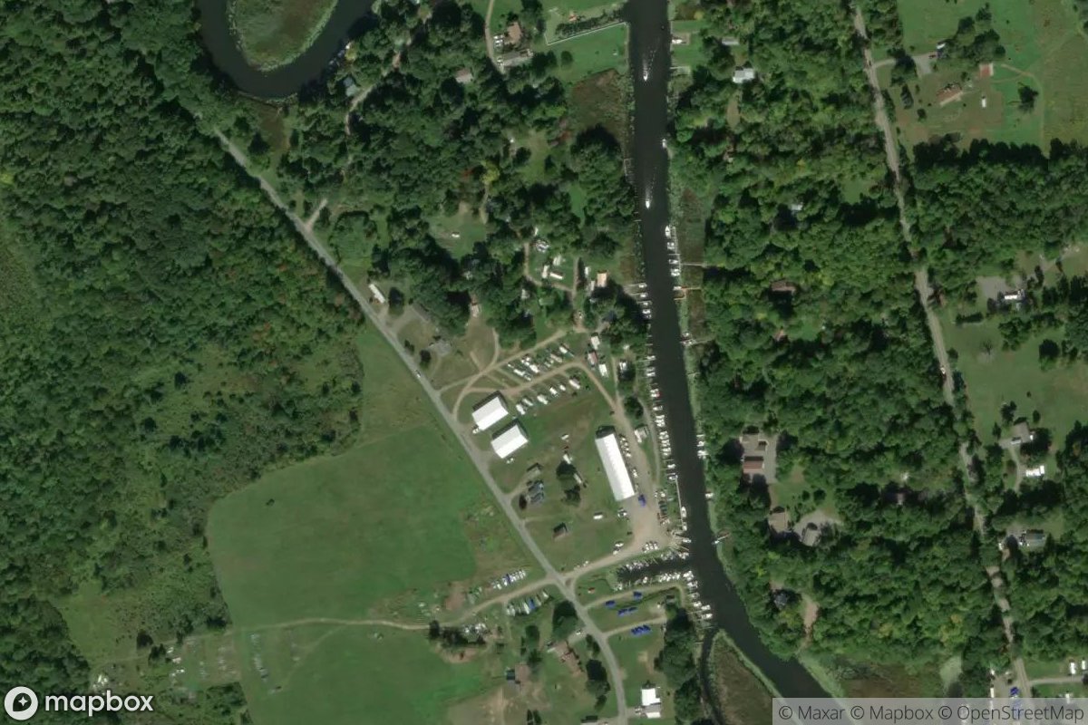 Satellite view of Marina at 43.5185, -76.2523