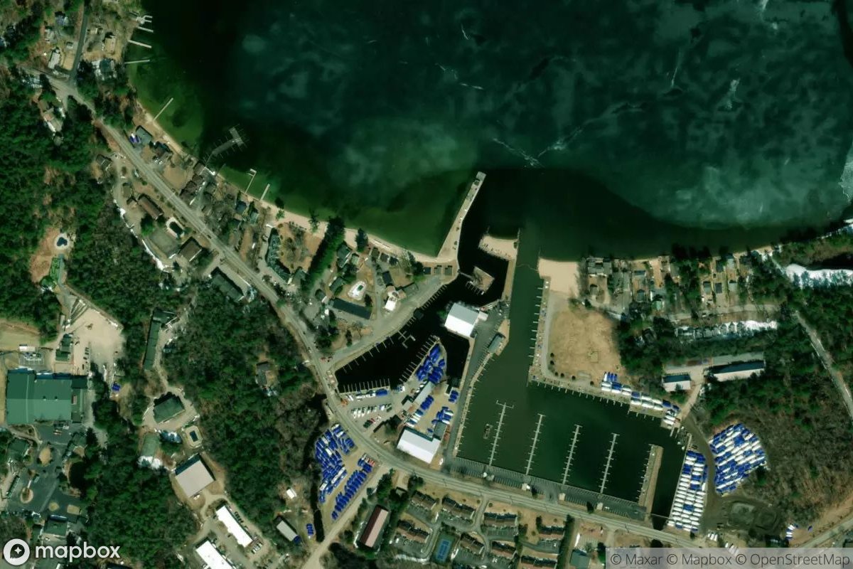Satellite view of Marina at 43.5814, -71.4074