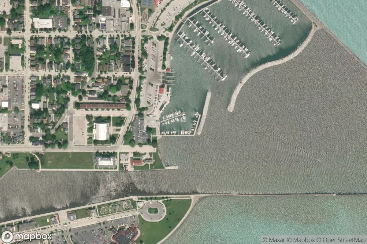 Satellite view of Marina at 43.7504, -87.7024