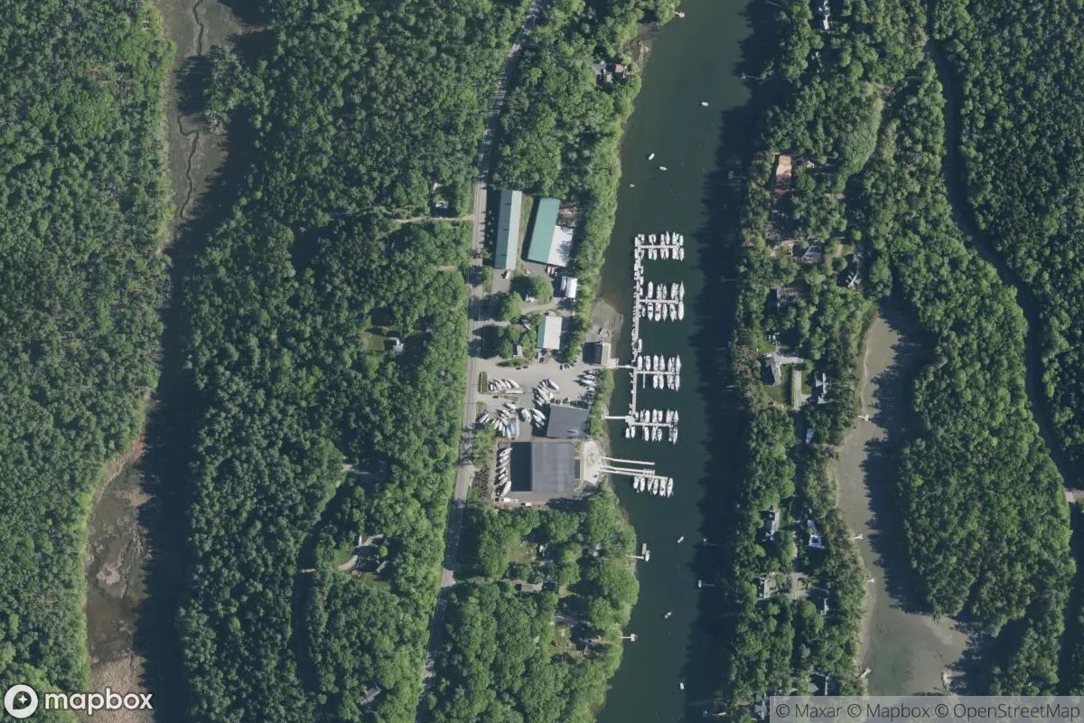 Satellite view of Marina at 43.8305, -69.9166