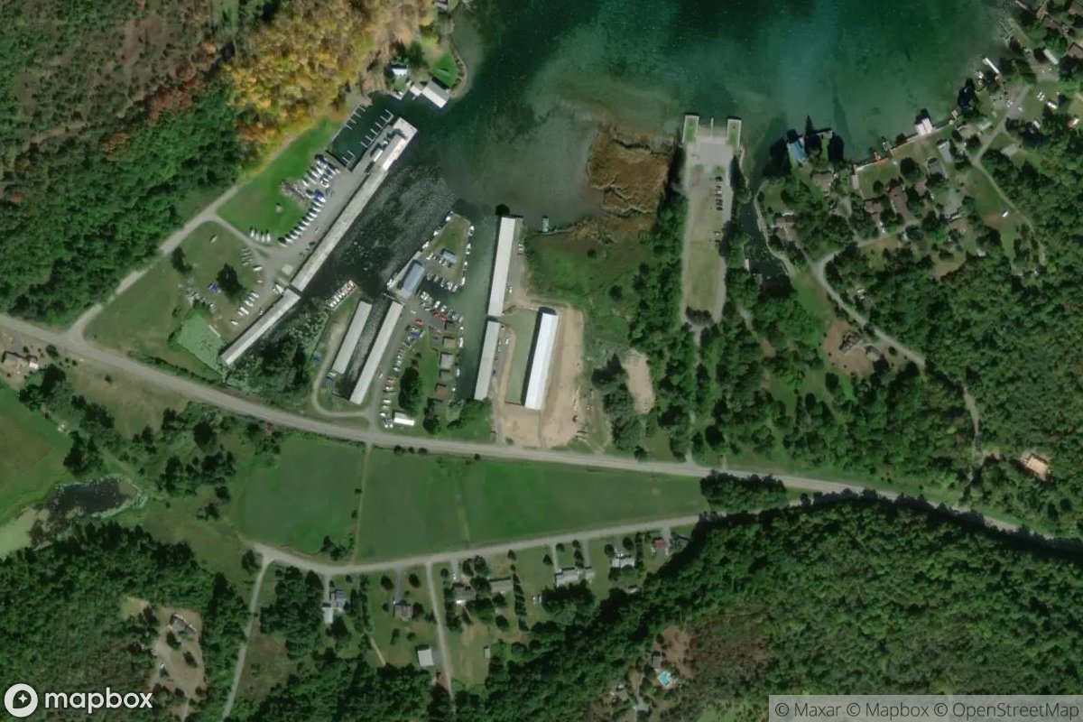 Satellite view of Marina at 43.8485, -76.2086