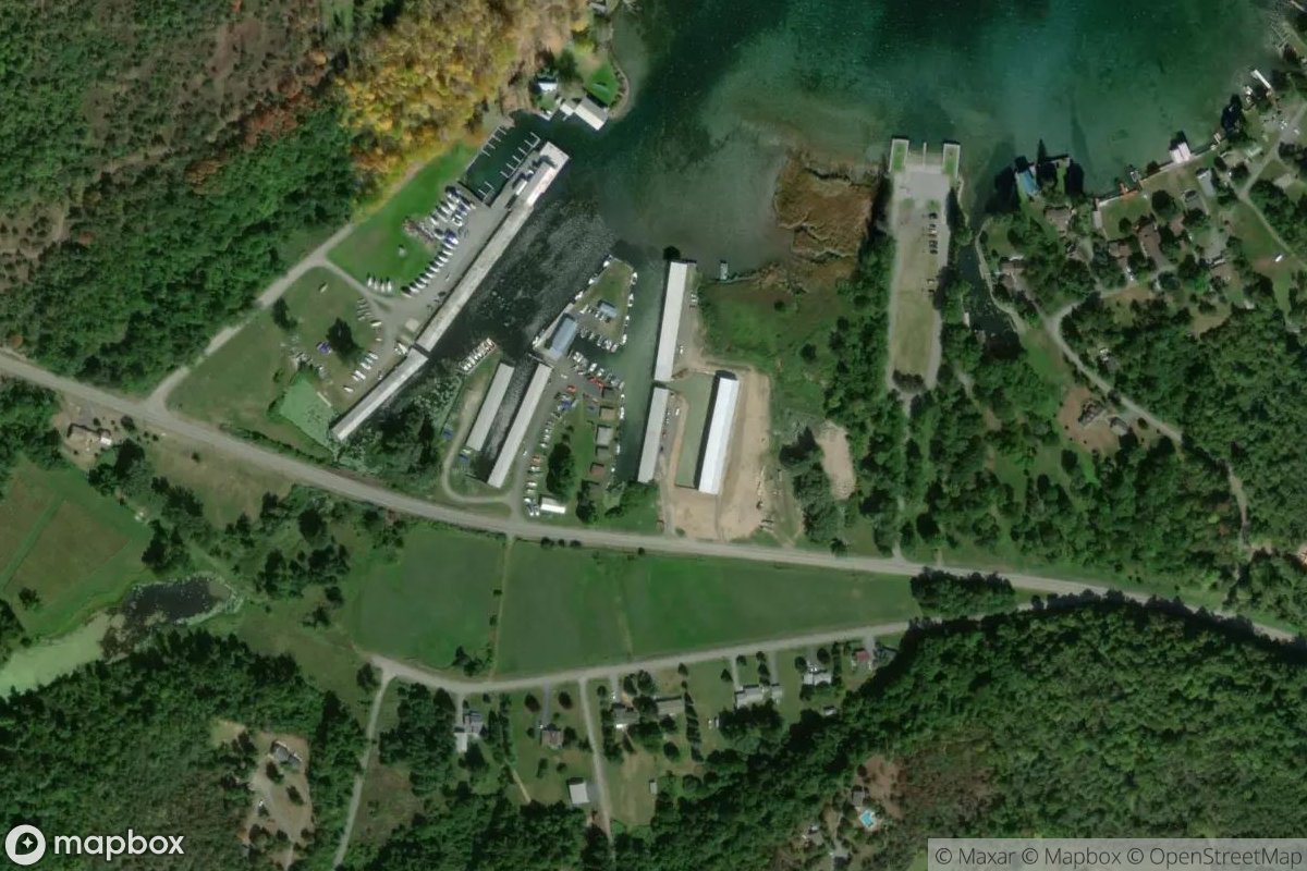 Satellite view of Marina at 43.8485, -76.2092