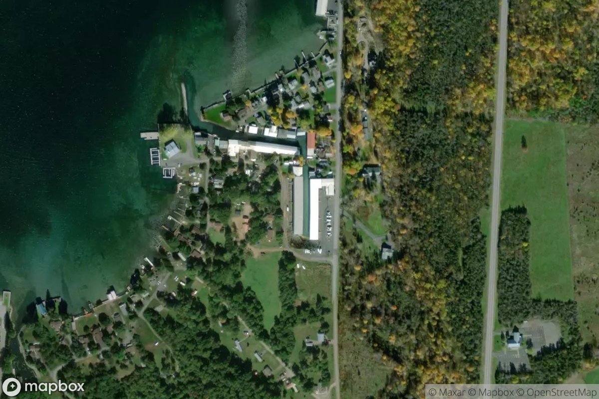 Satellite view of Marina at 43.8520, -76.2000