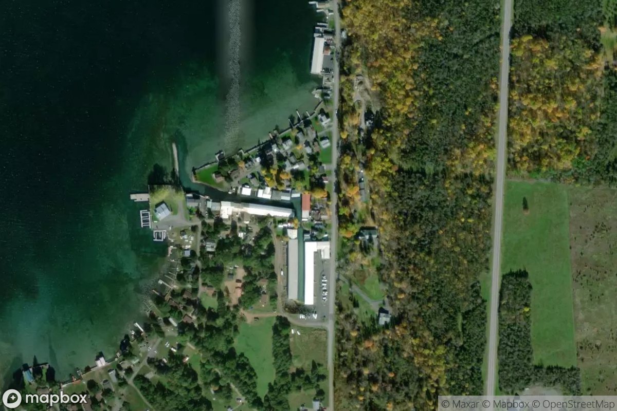 Satellite view of Marina at 43.8528, -76.1997