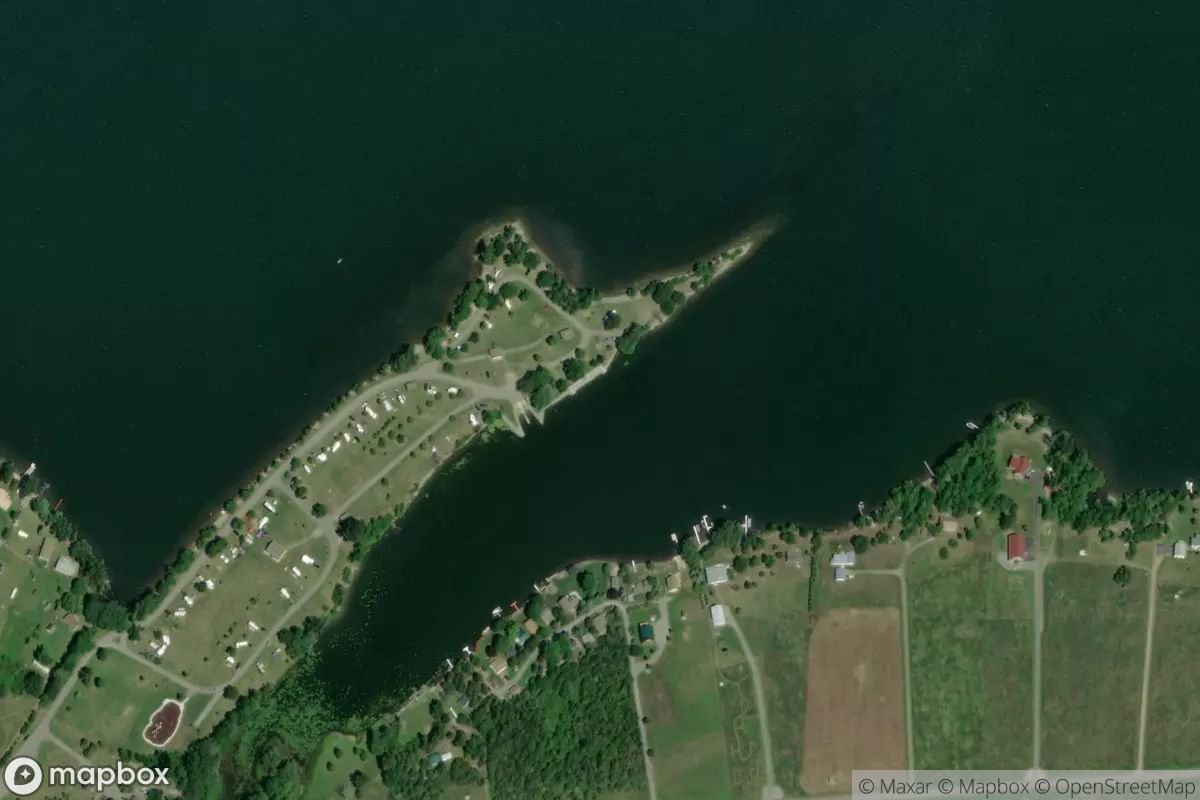 Satellite view of Marina at 44.0295, -76.2140