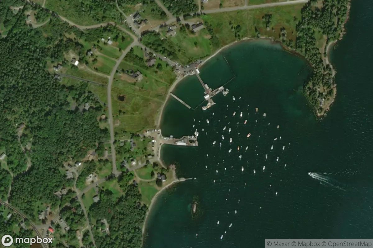 Satellite view of Marina at 44.0852, -69.0528
