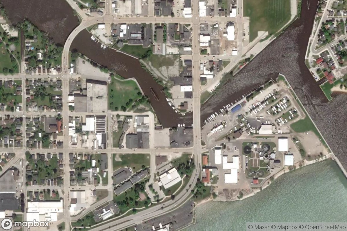 Satellite view of Marina at 44.1451, -87.5691