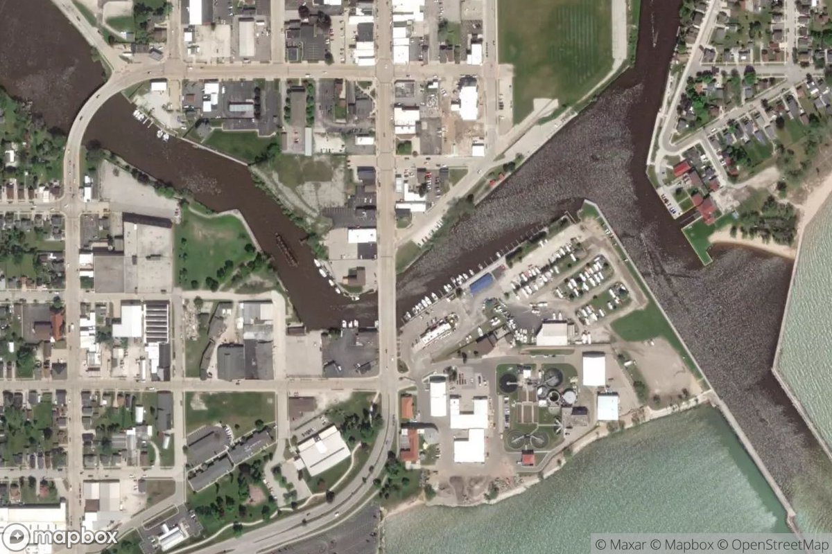 Satellite view of Marina at 44.1454, -87.5678