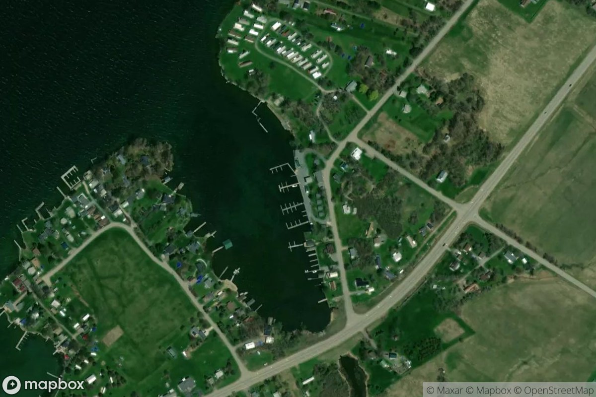 Satellite view of Marina at 44.1717, -76.2444