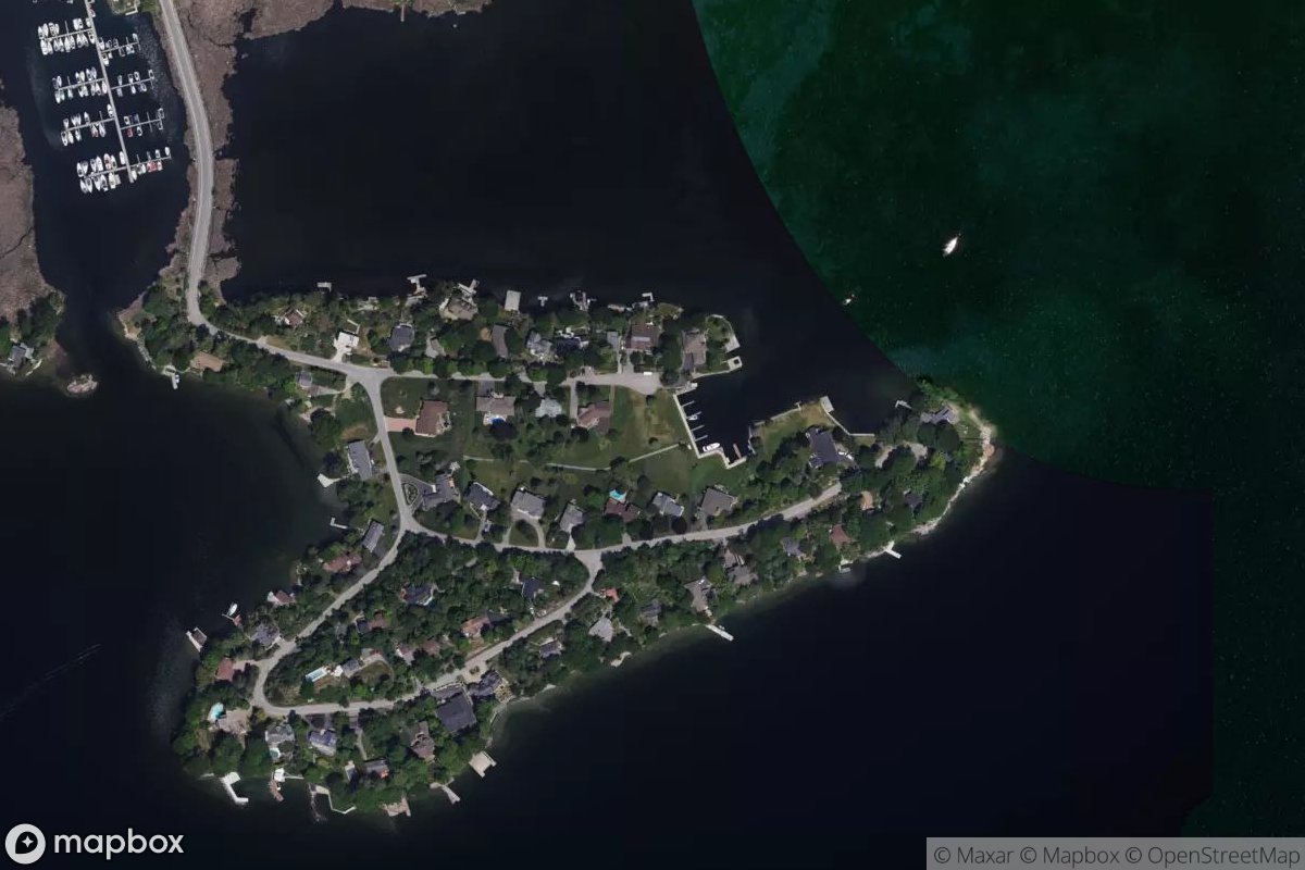 Satellite view of Marina at 44.2598, -76.3712