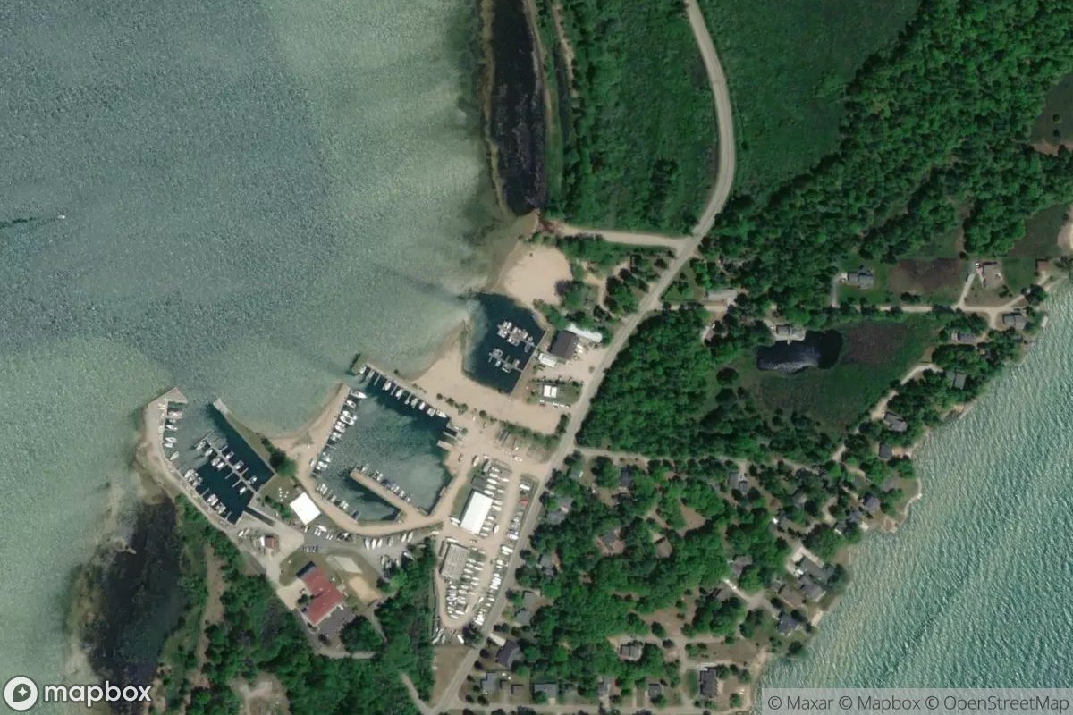 Satellite view of Marina at 44.2642, -83.4395