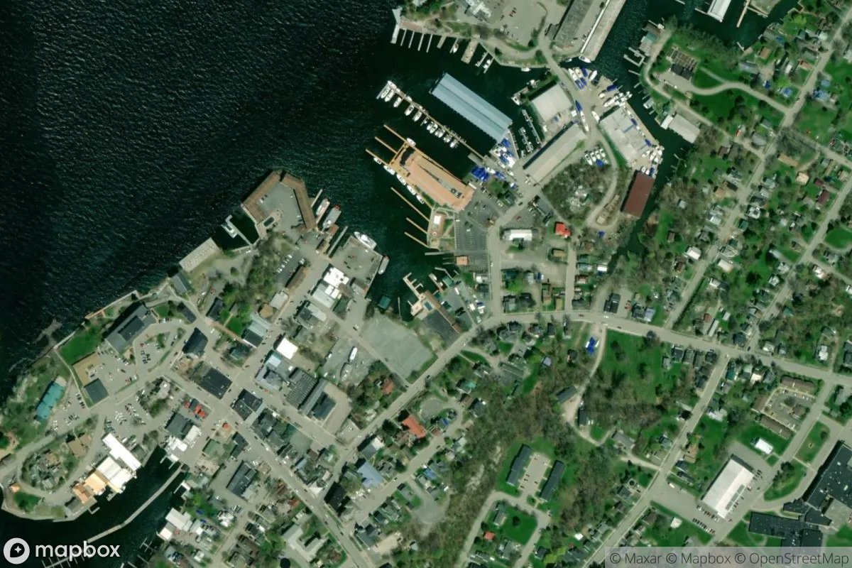 Satellite view of Marina at 44.3382, -75.9159