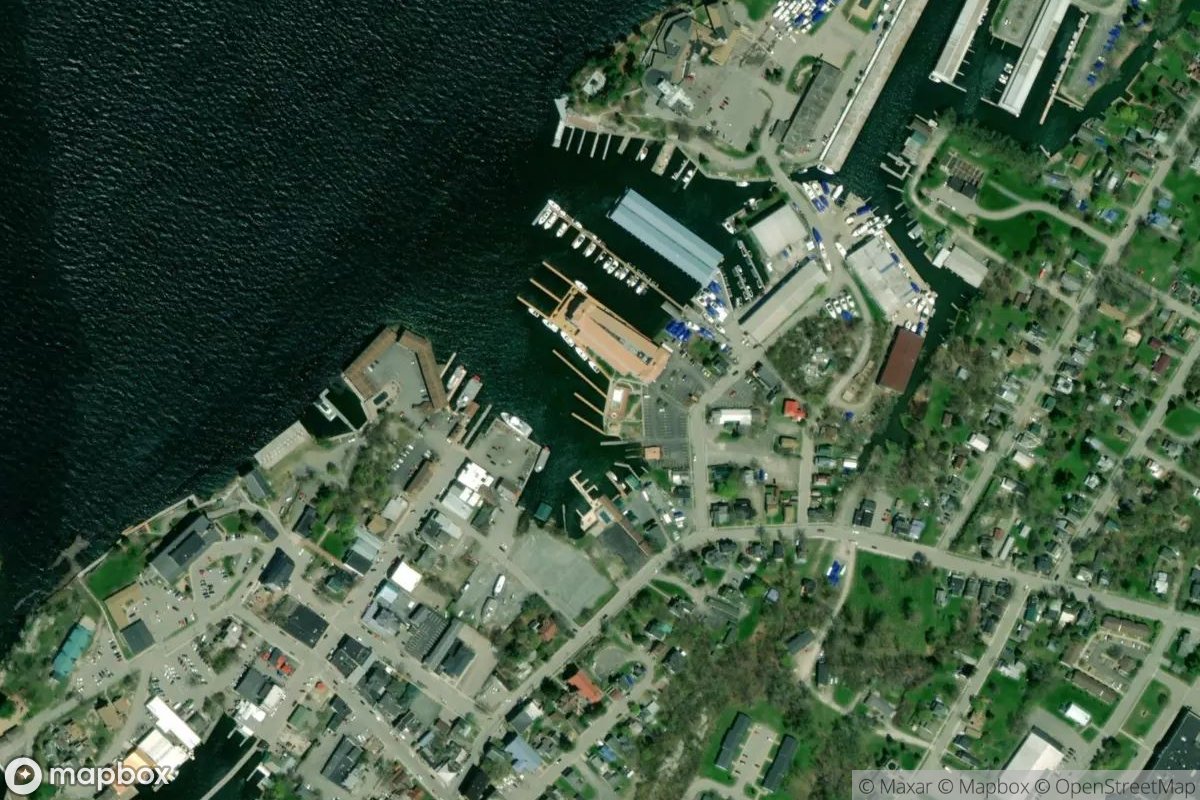 Satellite view of Marina at 44.3389, -75.9160