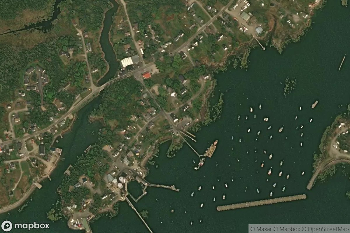 Satellite view of Marina at 44.5322, -67.5956