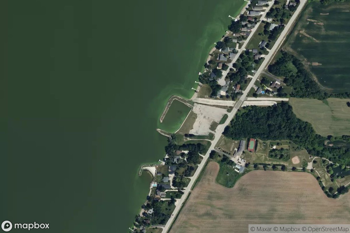 Satellite view of Marina at 44.5631, -87.9065