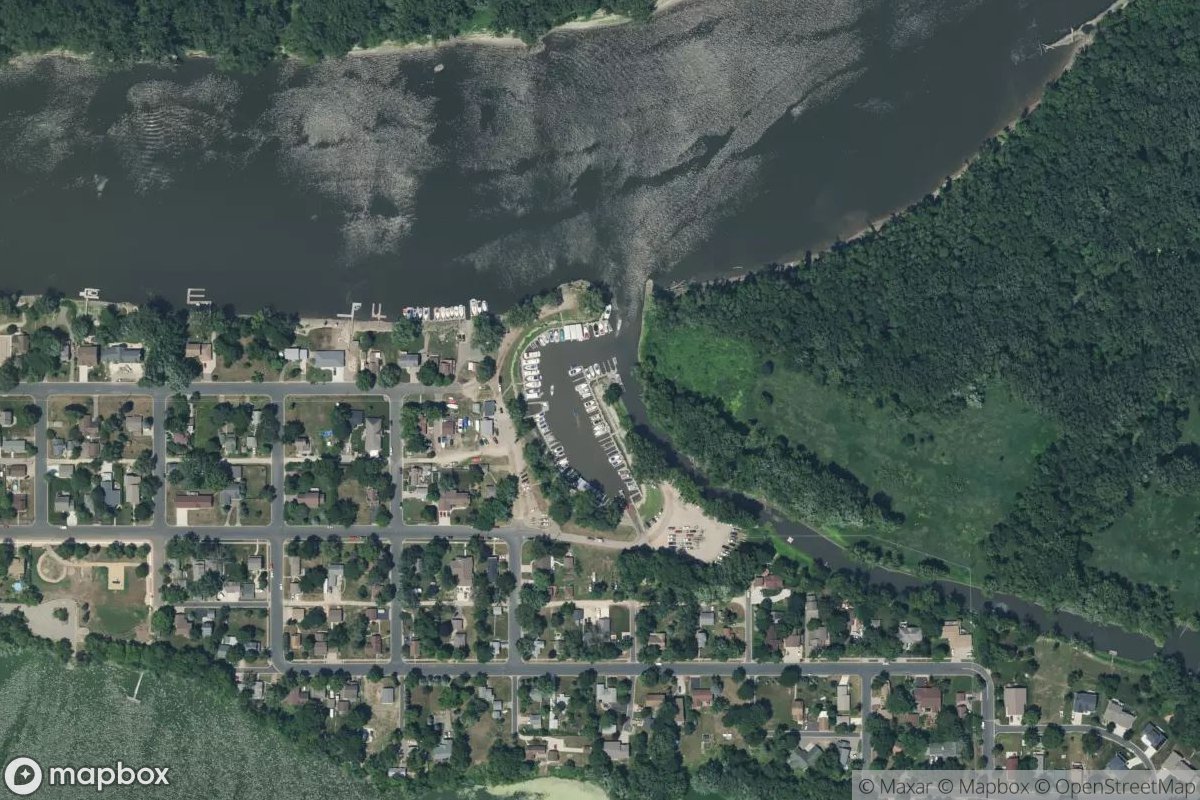 Satellite view of Marina at 44.7454, -92.8375