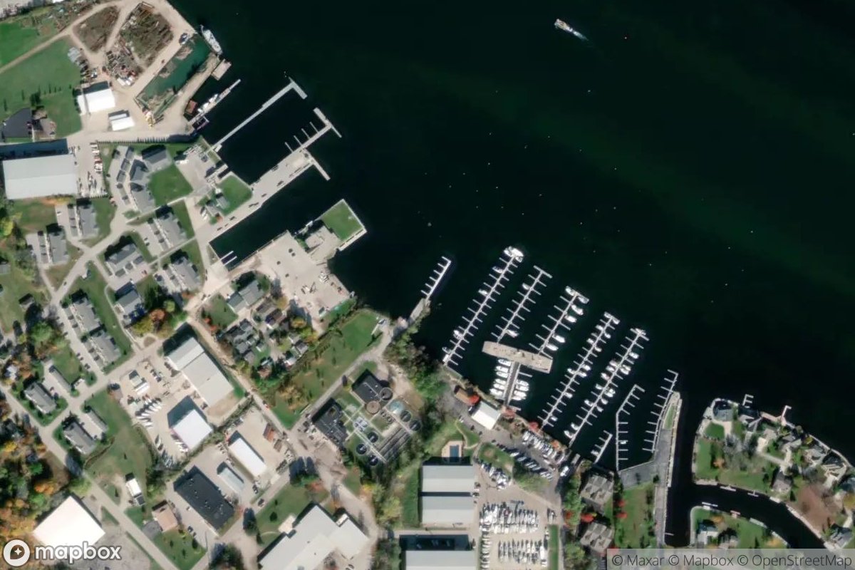 Satellite view of Marina at 44.8244, -87.3744